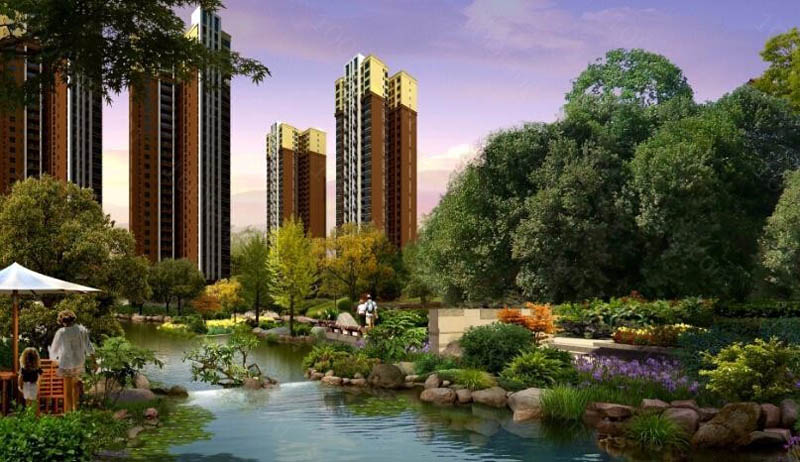 苏仙区华一千里湖山效果图