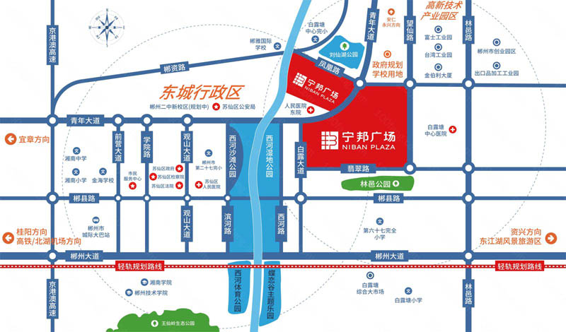 苏仙区宁邦广场区位图