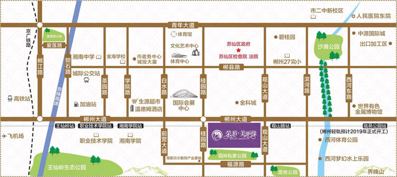 苏仙区荣裕美丽缘区位图