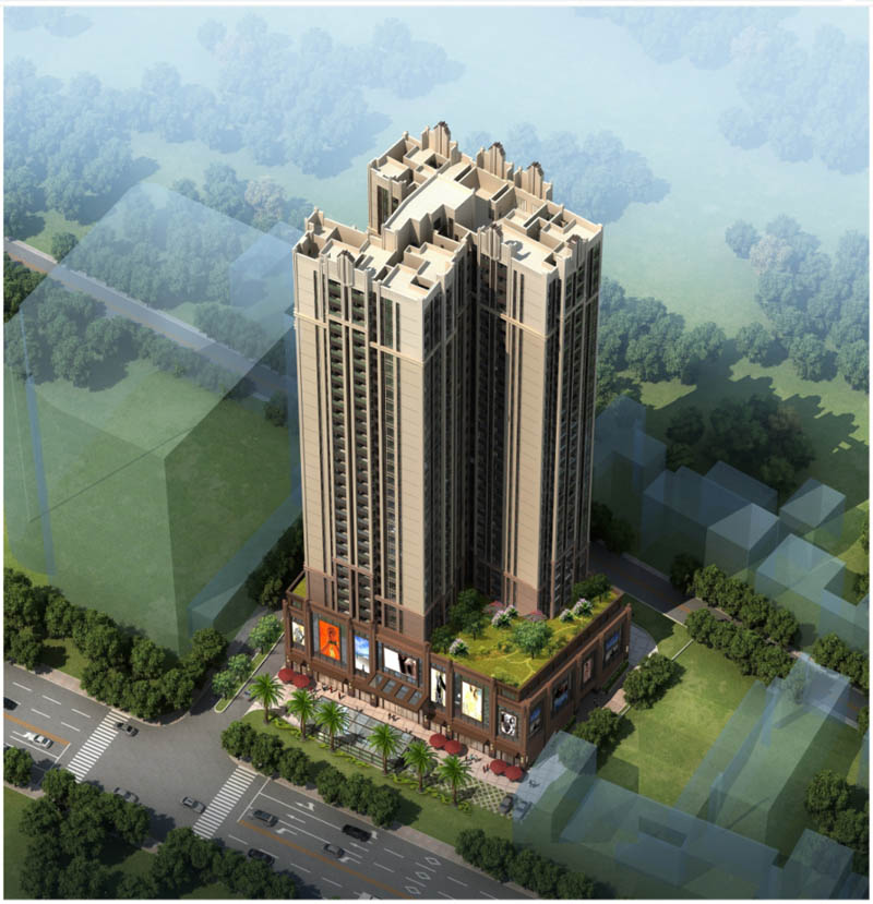 北湖区帝福韵城市之心实景图