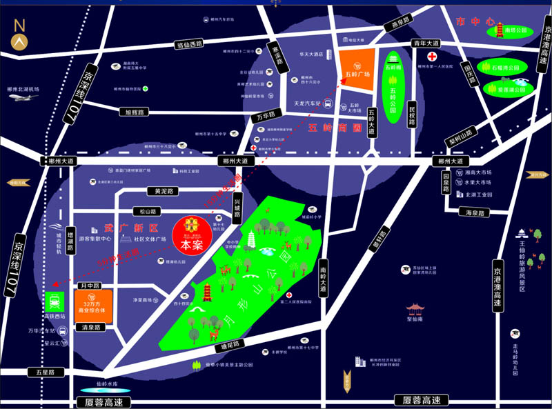 北湖区联兴熹玥台区位图