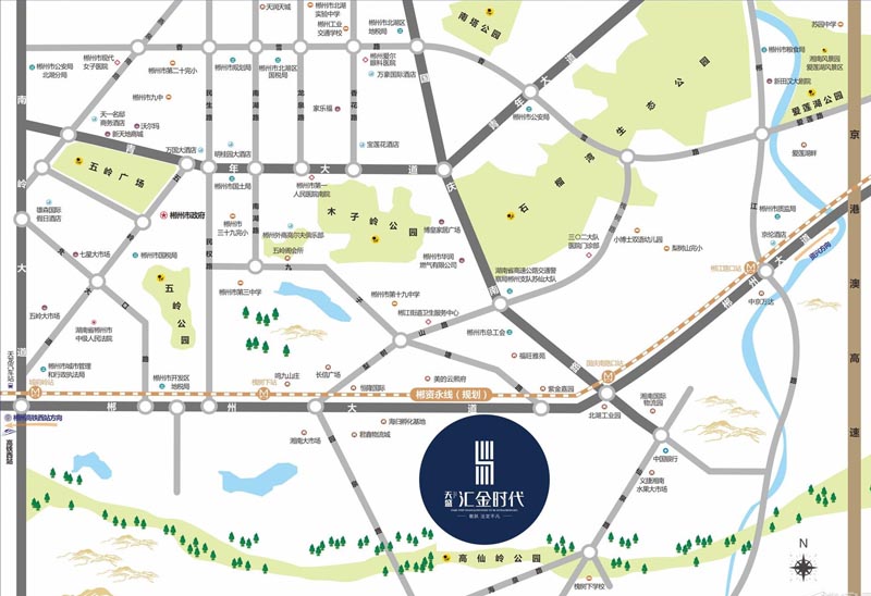 北湖区汇金时代区位图