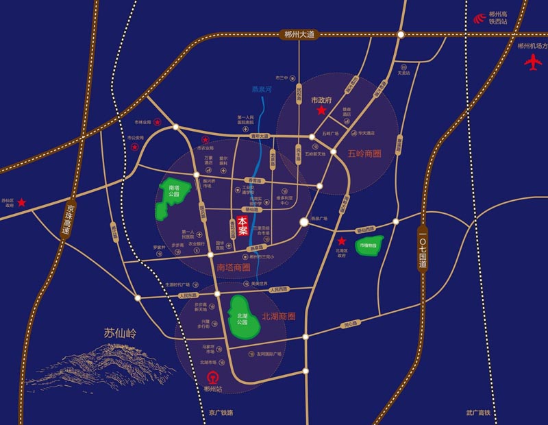 北湖区宏祥龙溪湾区位图
