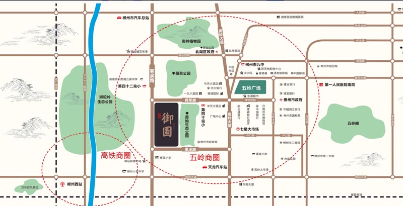 北湖区金色御园区位图