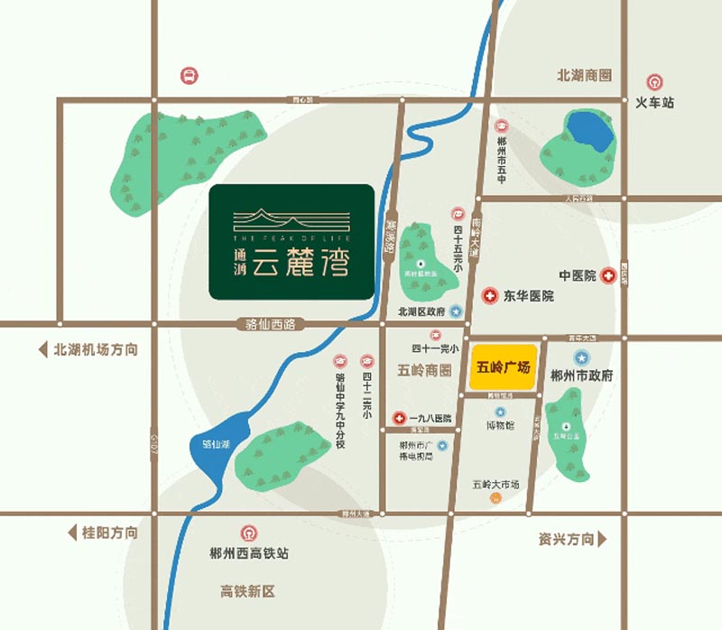 北湖区通鸿云麓湾区位图