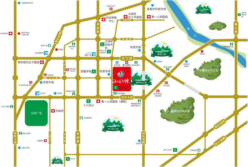 北湖区锦泰山水缘四期区位图