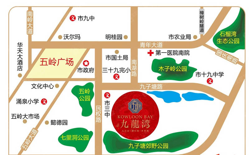 北湖区平海九龙湾区位图