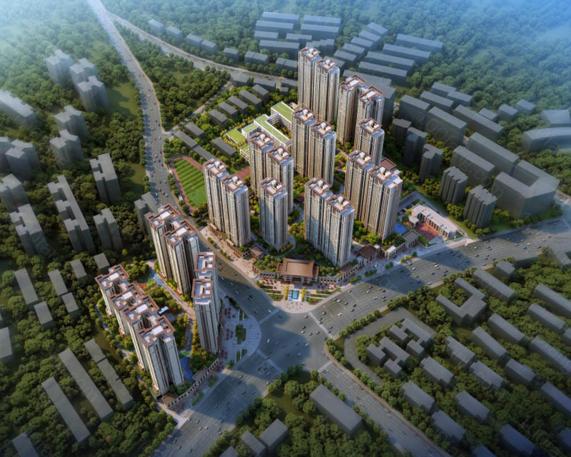 北湖区中铁岭南府实景图