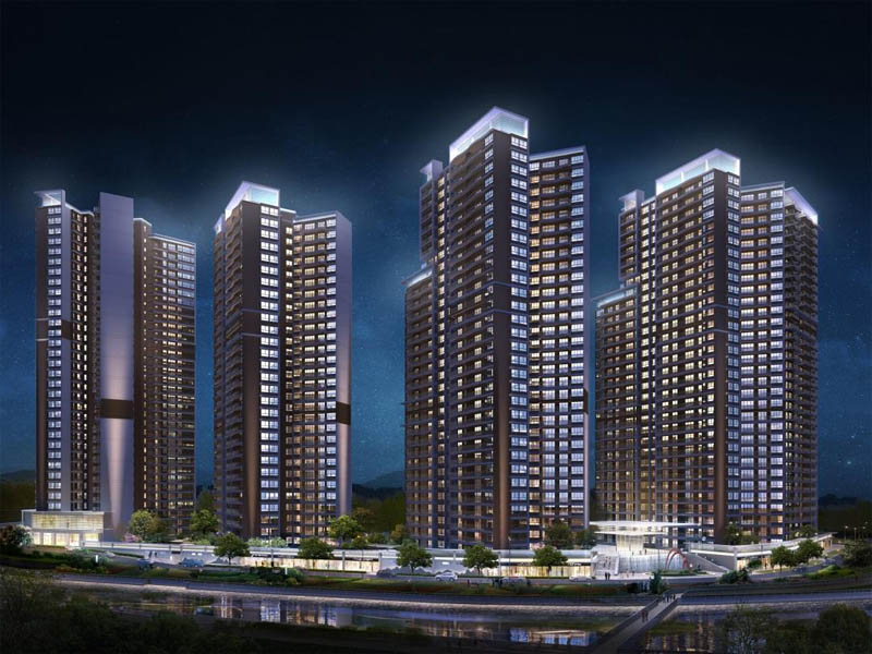 北湖区滨江左岸实景图