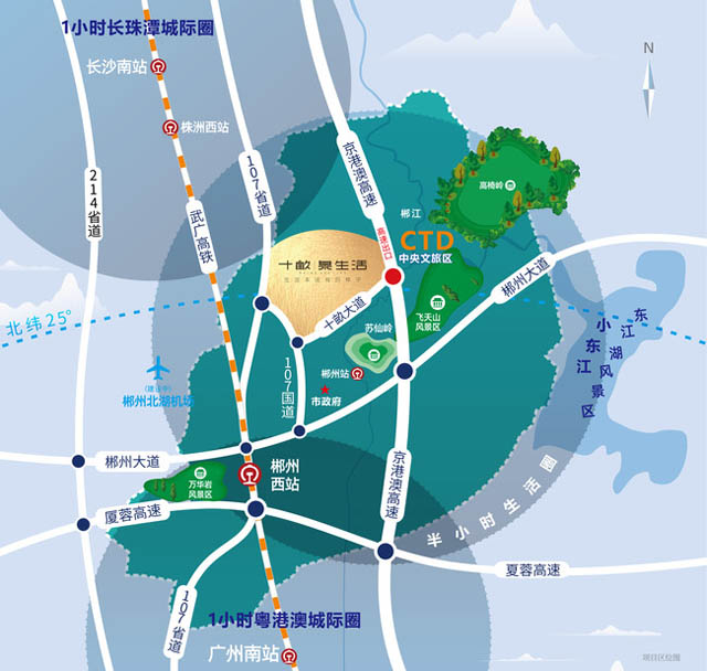 北湖区十畝泉生活区位图