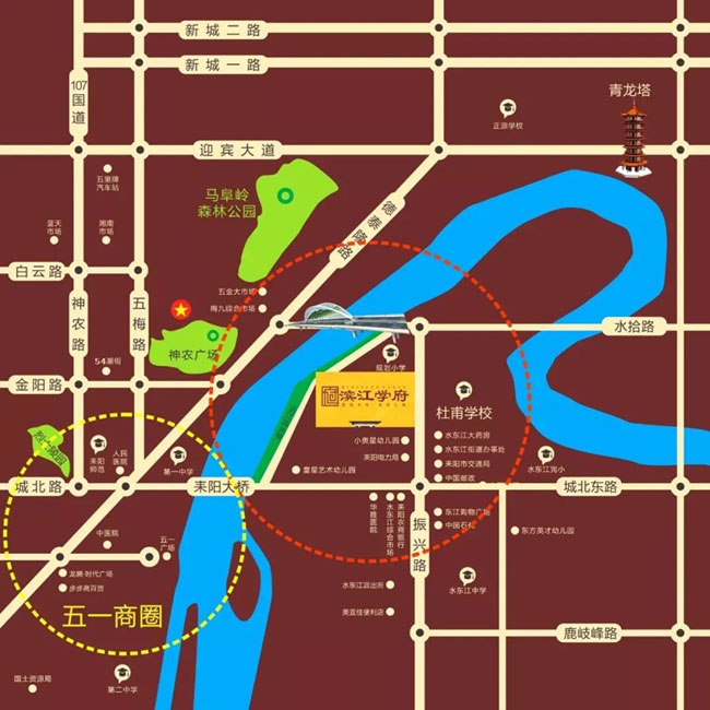 耒阳市滨江学府区位图