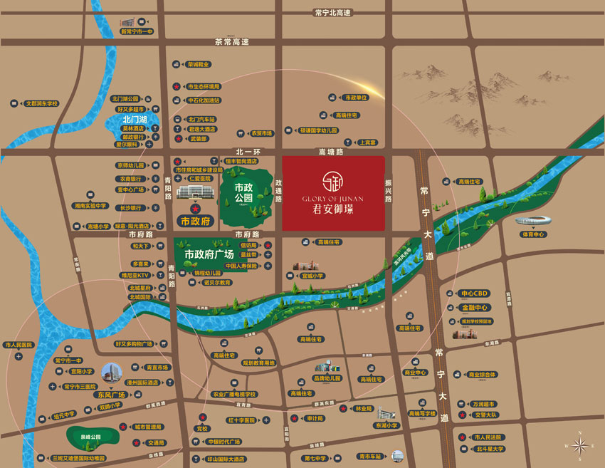 常宁市君安御璟区位图