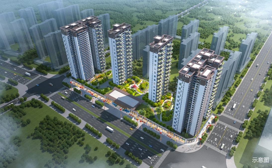 祁东县霞岭城二期实景图