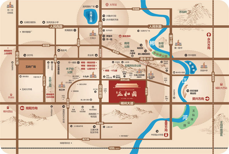 北湖区鑫汇正和圆区位图