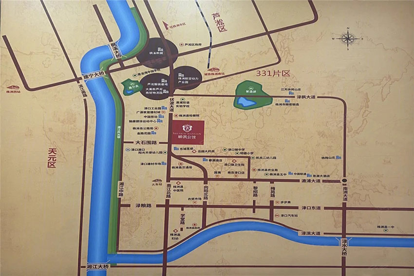 株洲市顺凯公馆区位图