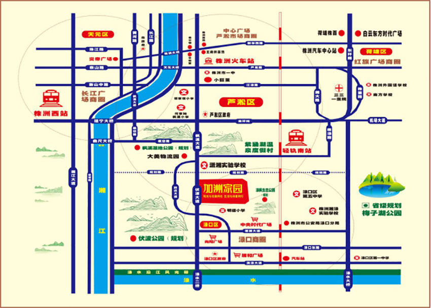 株洲市加洲家园区位图
