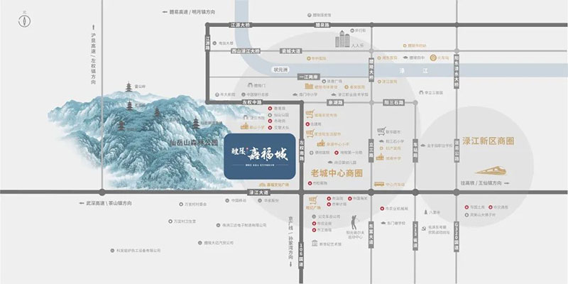 醴陵市嘉福城区位图