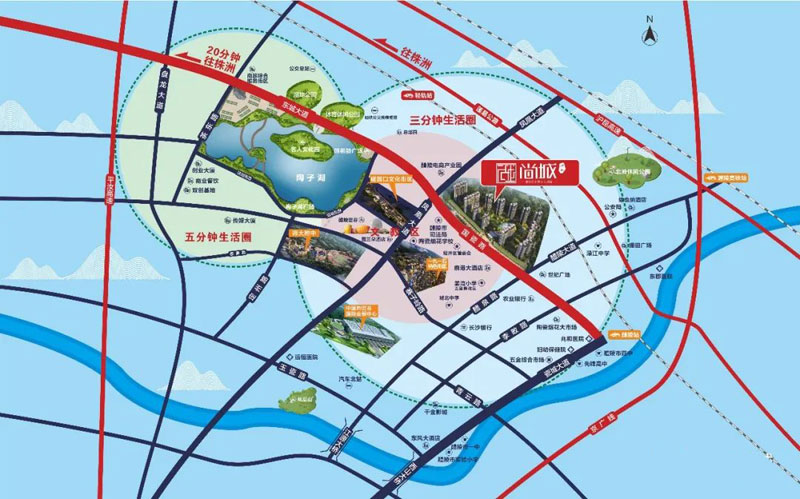 醴陵市瑞和尚城区位图