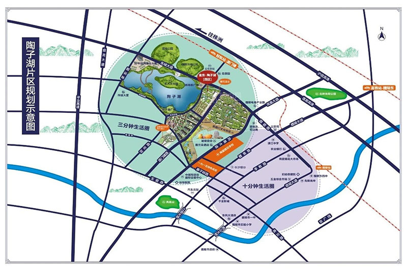 醴陵市金东陶子湖区位图