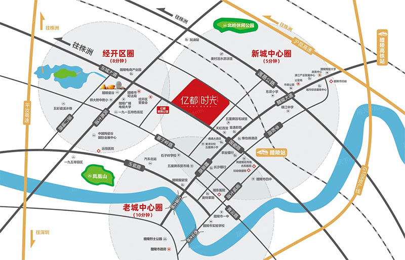 醴陵市亿都时光区位图