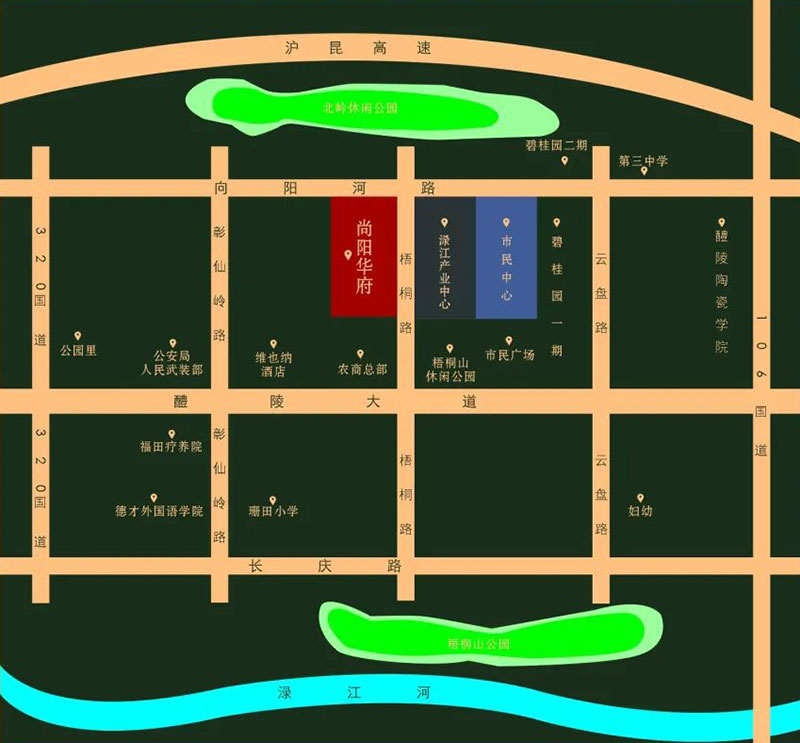 醴陵市尚阳华府区位图