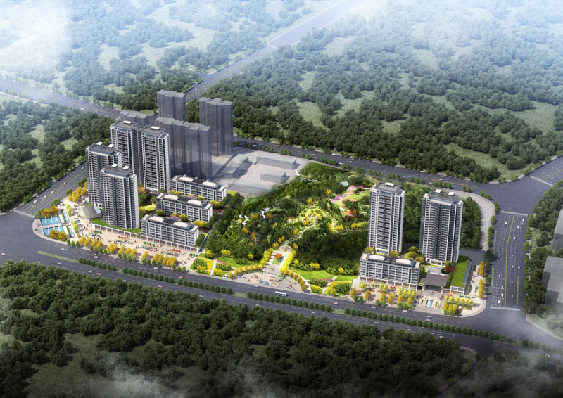 醴陵市公园世家效果图