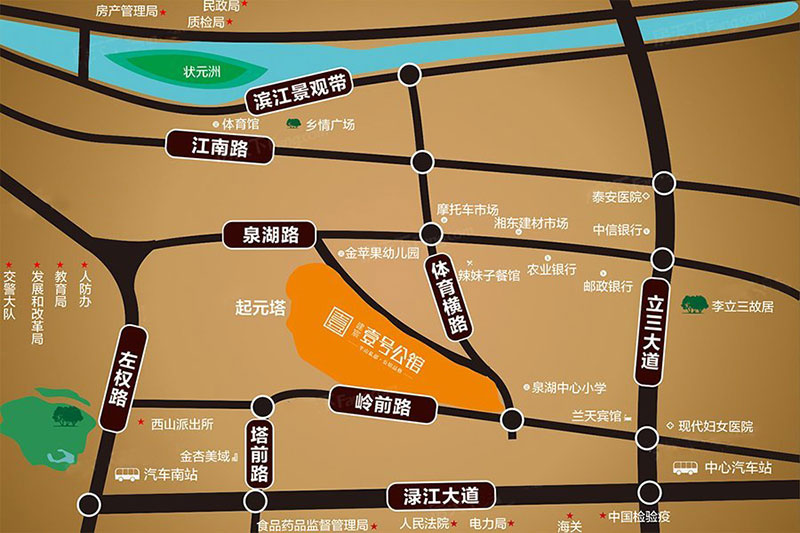 醴陵市壹号公馆区位图