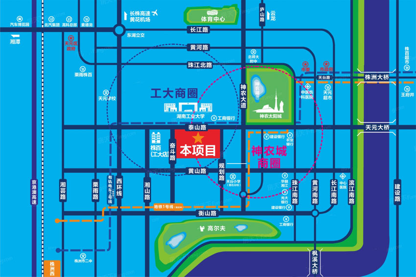 株洲市梧桐苑区位图