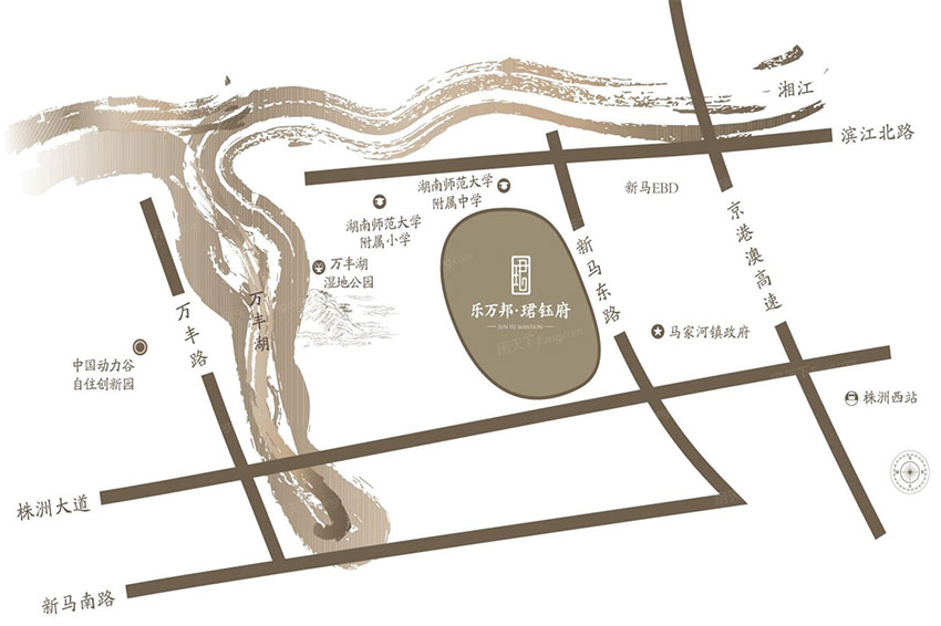 株洲市珺钰府区位图