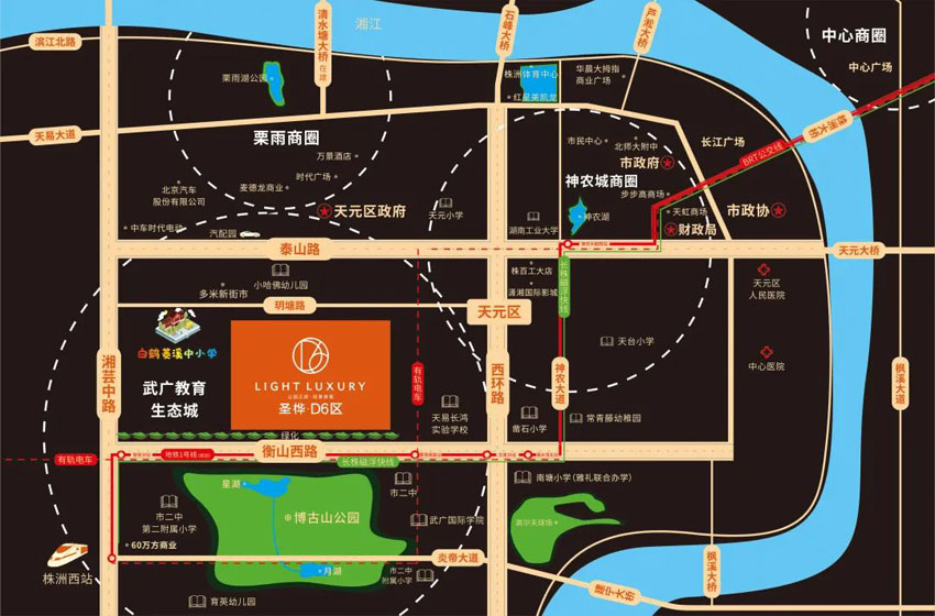 株洲市圣桦D6区区位图