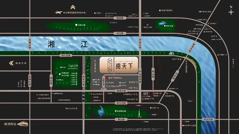 株洲市阅天下区位图