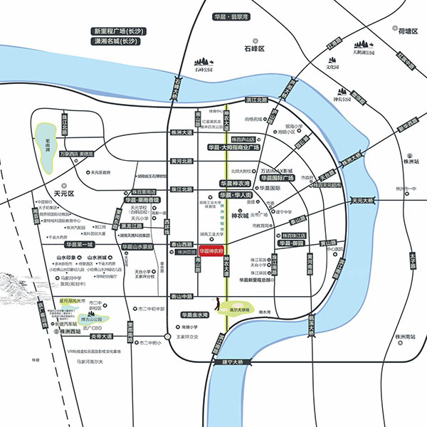 株洲市神农府区位图