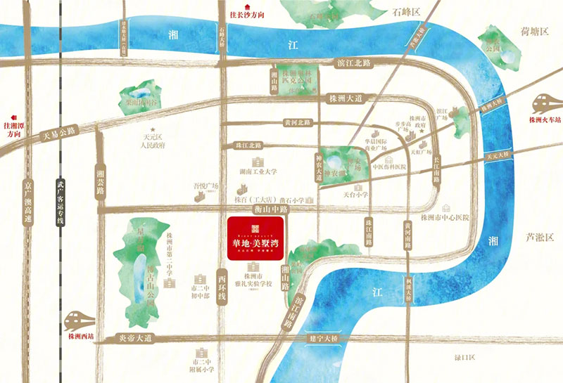 株洲市美墅湾区位图
