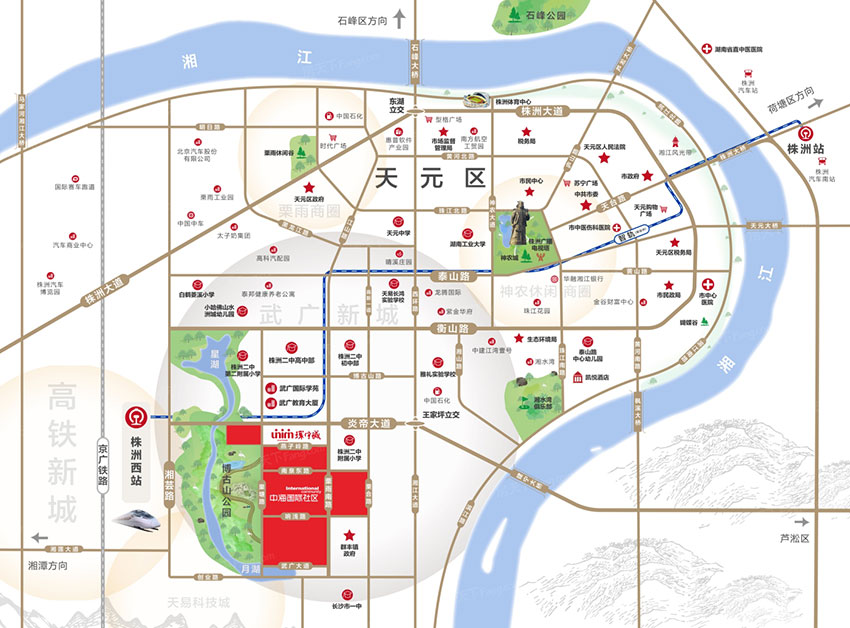 株洲市中海国际社区区位图