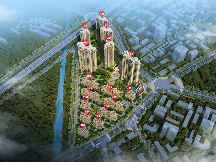 株洲市镜湖蓝岸效果图