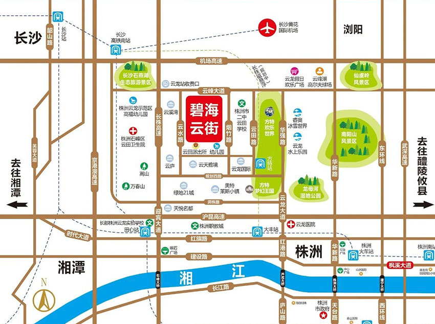 株洲市碧海云街区位图