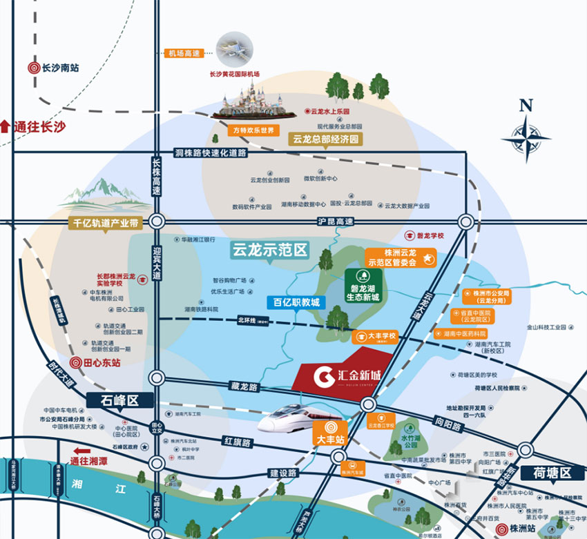 株洲市汇金新城区位图