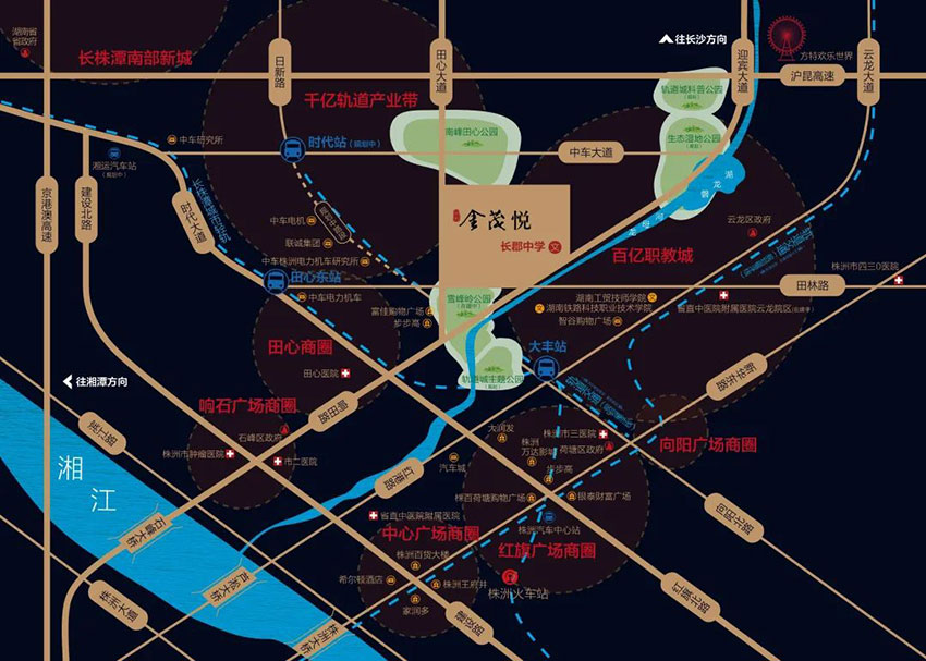 株洲市金茂悦区位图