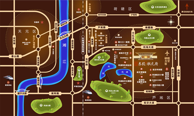 株洲市​东投状元府区位图