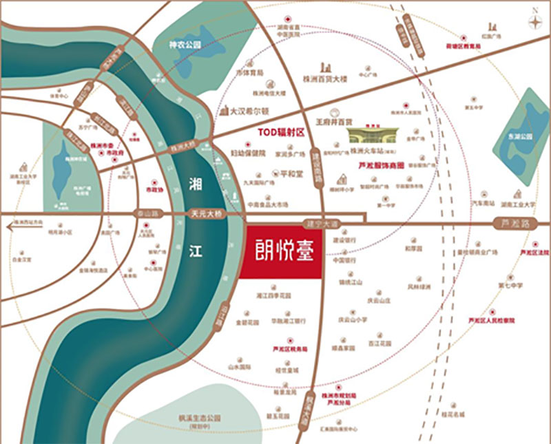 株洲市朗悦台区位图