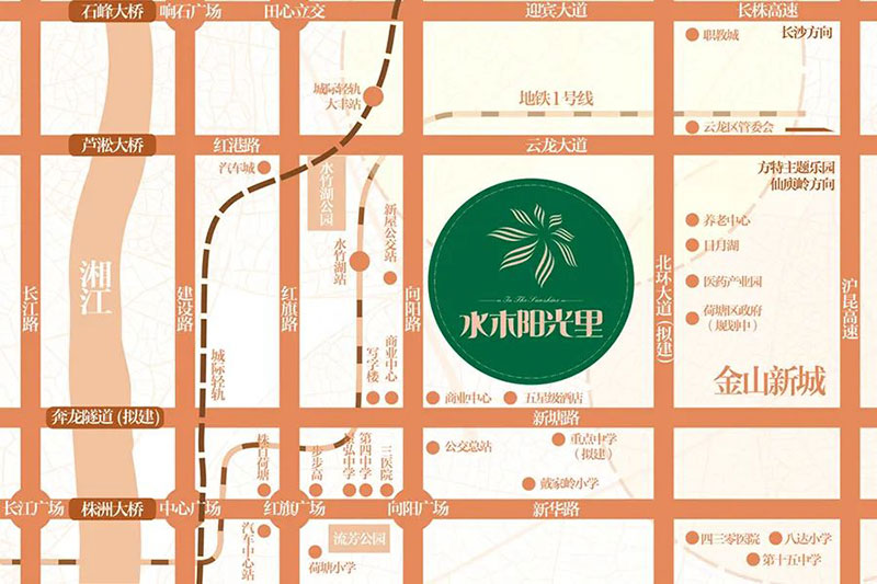 株洲市水木阳光里区位图