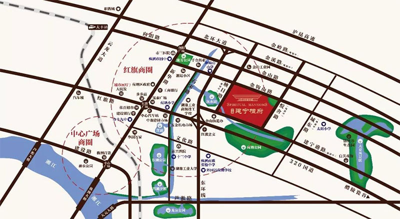 株洲市建宁檀府区位图
