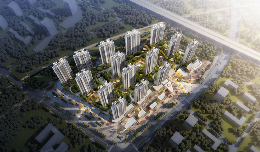 株洲市东部美的城公园里效果图