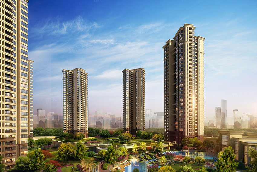 株洲市东部美的城公园里实景图