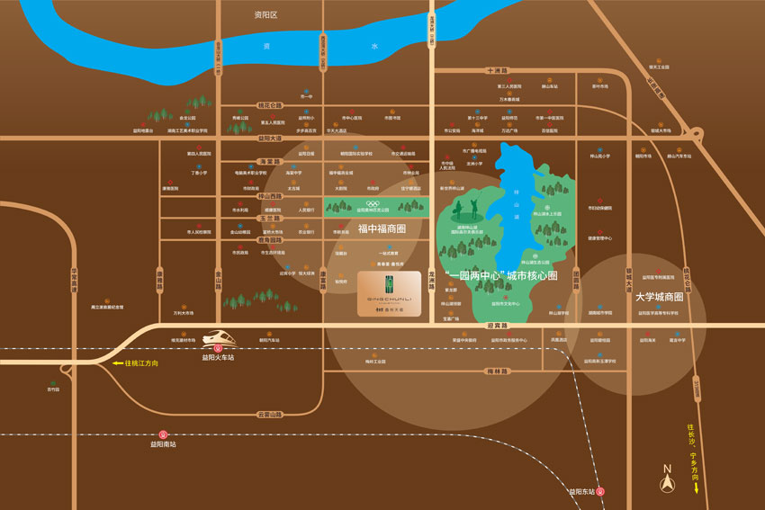 赫山区青春里&middot;鑫悦天禧区位图