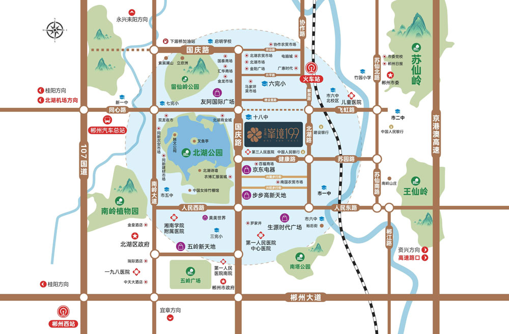 北湖区北湖峯境199区位图